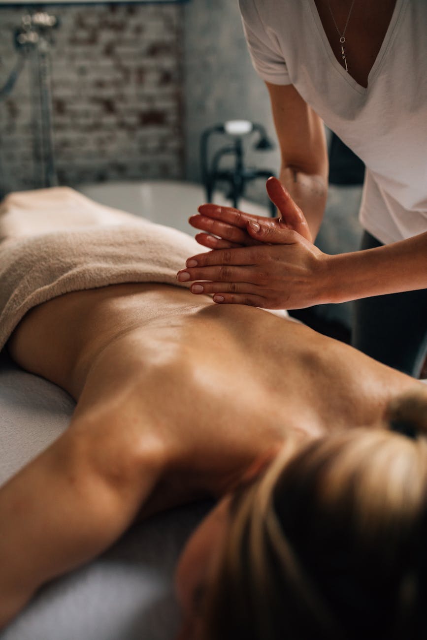 a woman having a massage